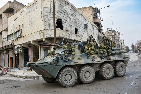 Разминирование восточных районов сирийского города Алеппо