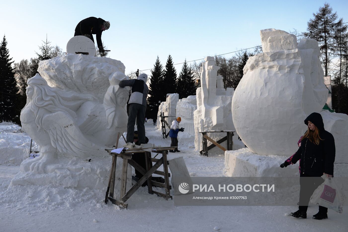 XVII Сибирский фестиваль снежной скульптуры в Новосибирске