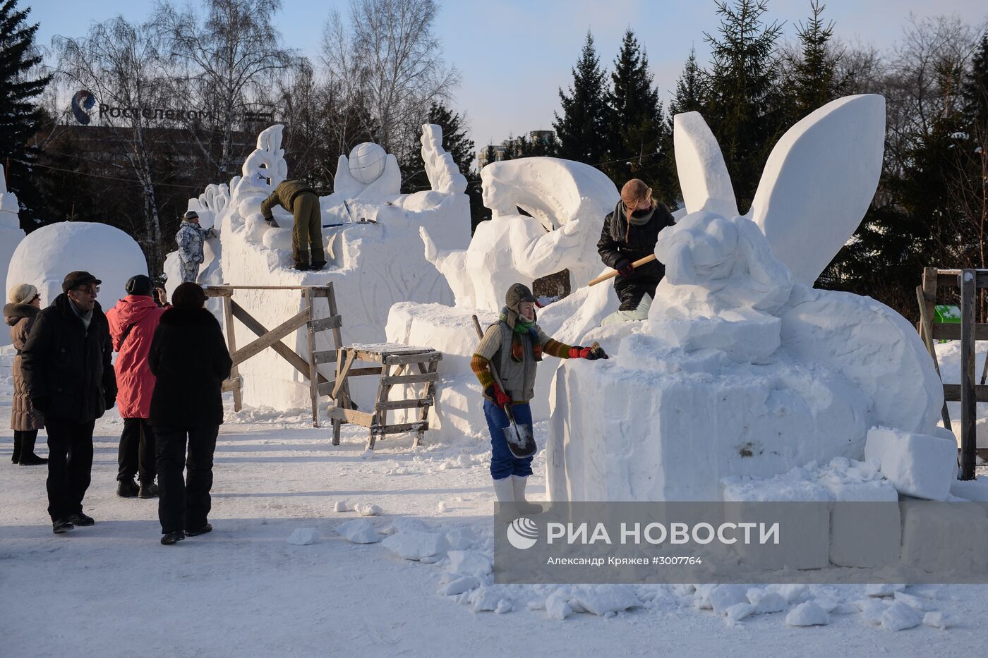 XVII Сибирский фестиваль снежной скульптуры в Новосибирске