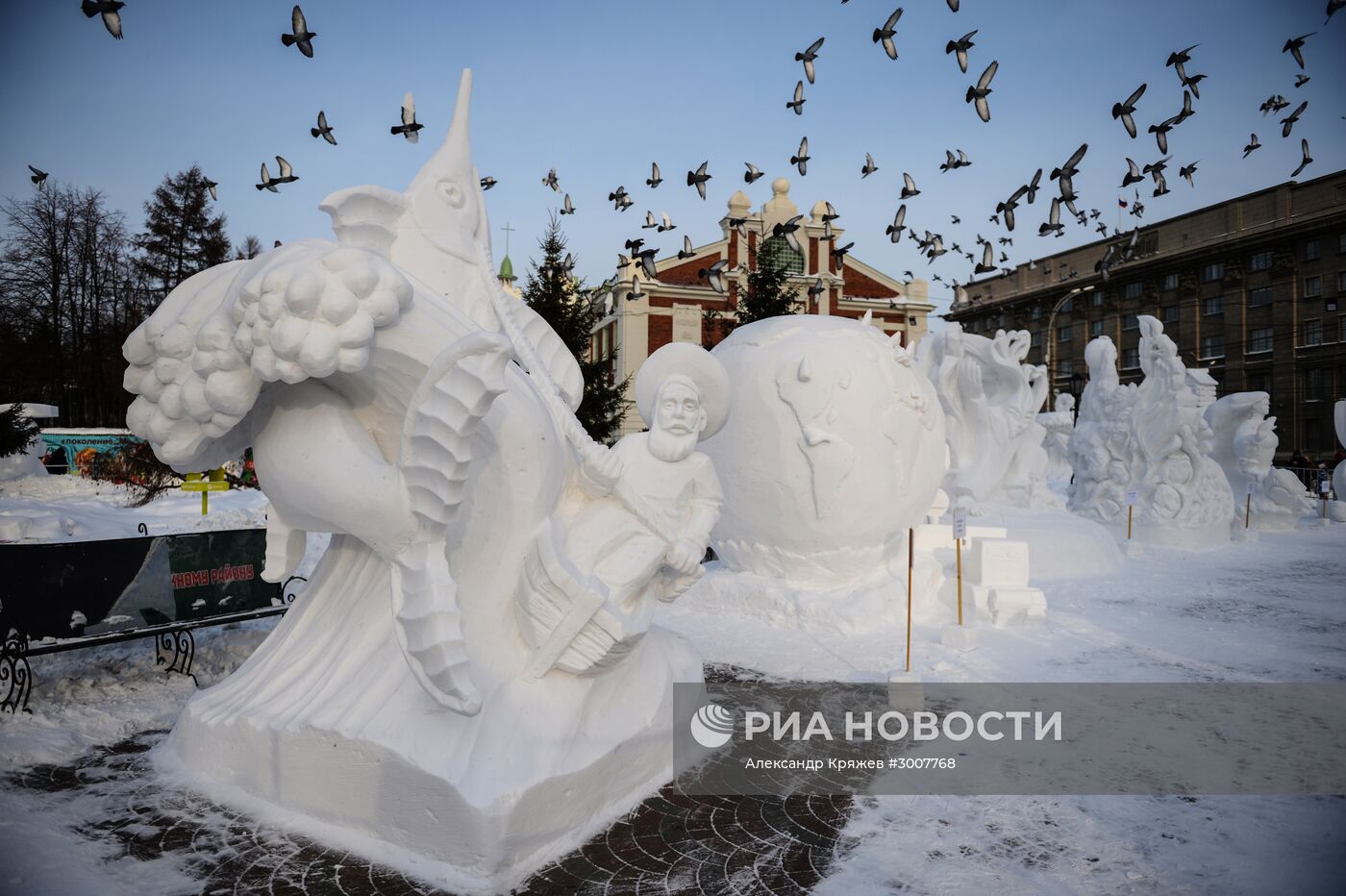 XVII Сибирский фестиваль снежной скульптуры в Новосибирске