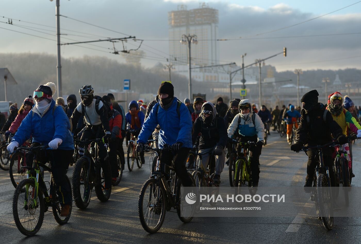 Второй зимний Московский Велопарад