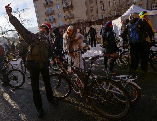 Второй зимний Московский Велопарад