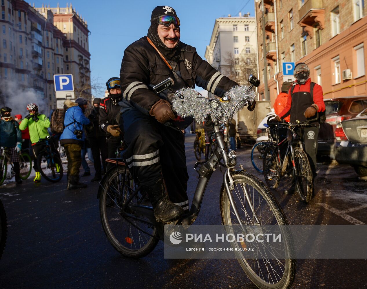 Второй зимний Московский Велопарад