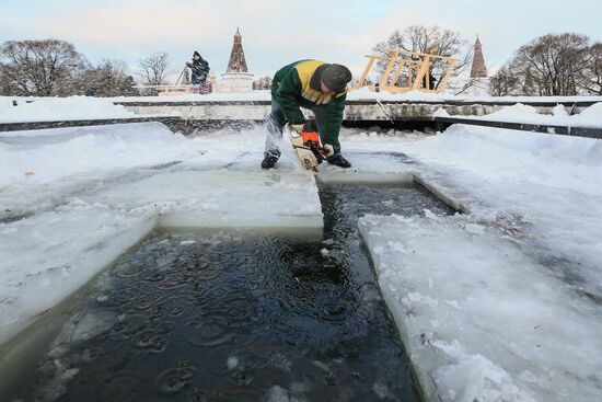 Крещение в Иосифо-Волоцком мужском монастыре в Московской области