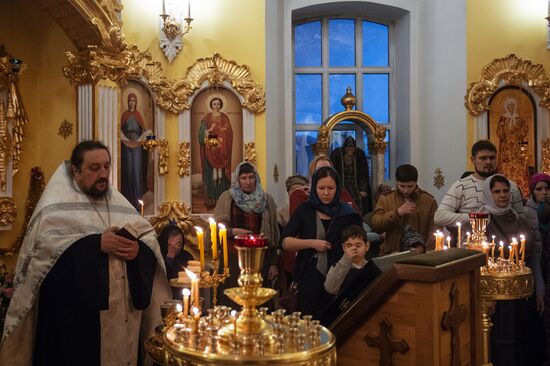 Крещение в Богородицком Житенном женском монастыре в Осташкове