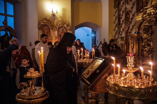 Крещение в Богородицком Житенном женском монастыре в Осташкове