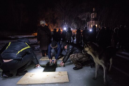 Крещение в Богородицком Житенном женском монастыре в Осташкове