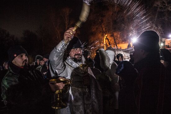 Крещение в Богородицком Житенном женском монастыре в Осташкове