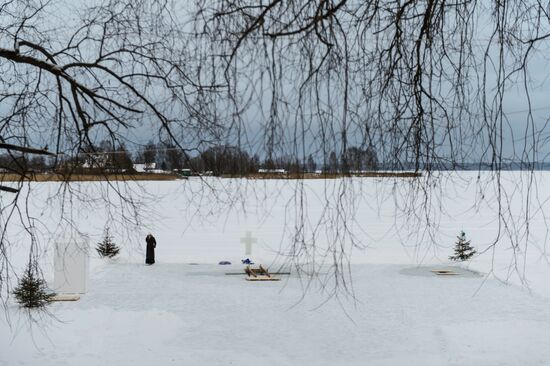 Крещение в Богородицком Житенном женском монастыре в Осташкове