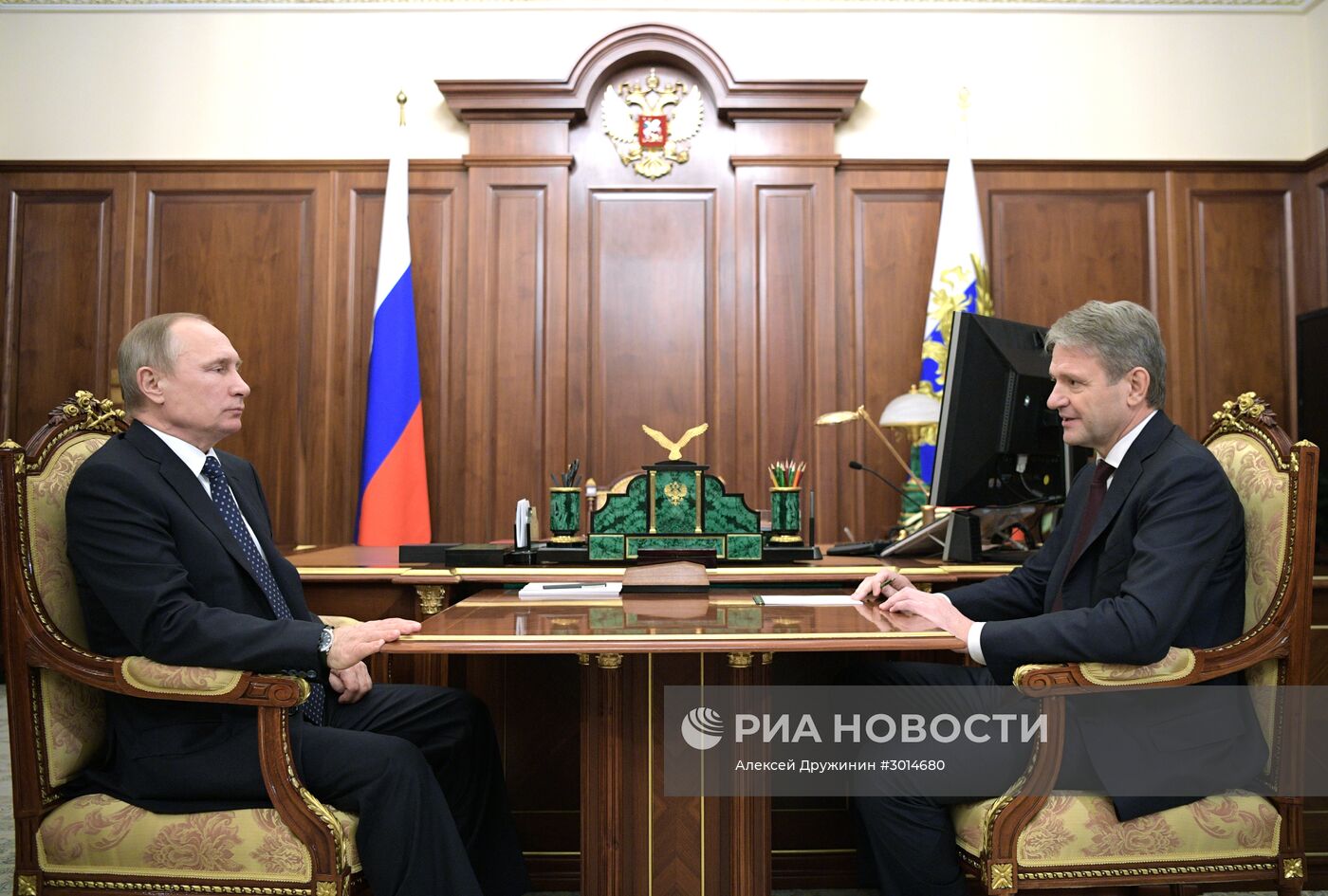 Президент РФ В. Путин встретился с главой Минсельхоза РФ А. Ткачёвым