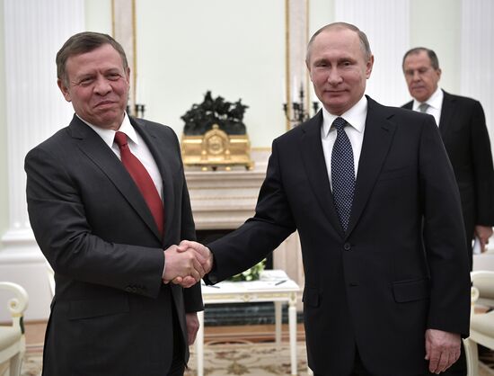 Рабочая встреча президента РФ В. Путина с королём Иордании Абдаллой II
