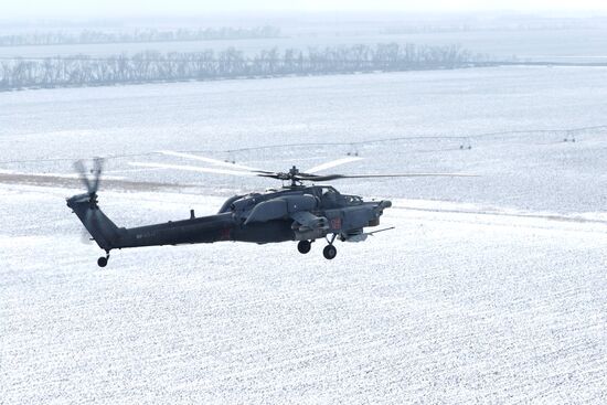 Вертолетные учения в Краснодарском крае