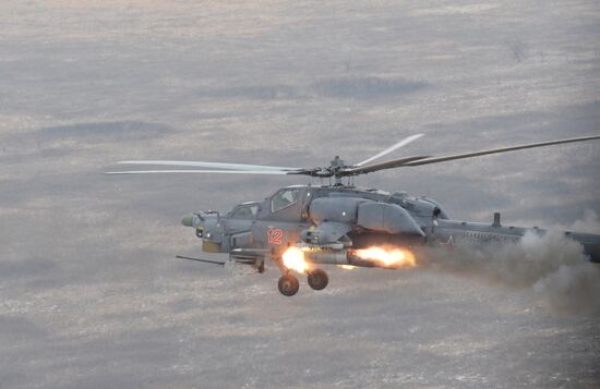 Вертолетные учения в Краснодарском крае