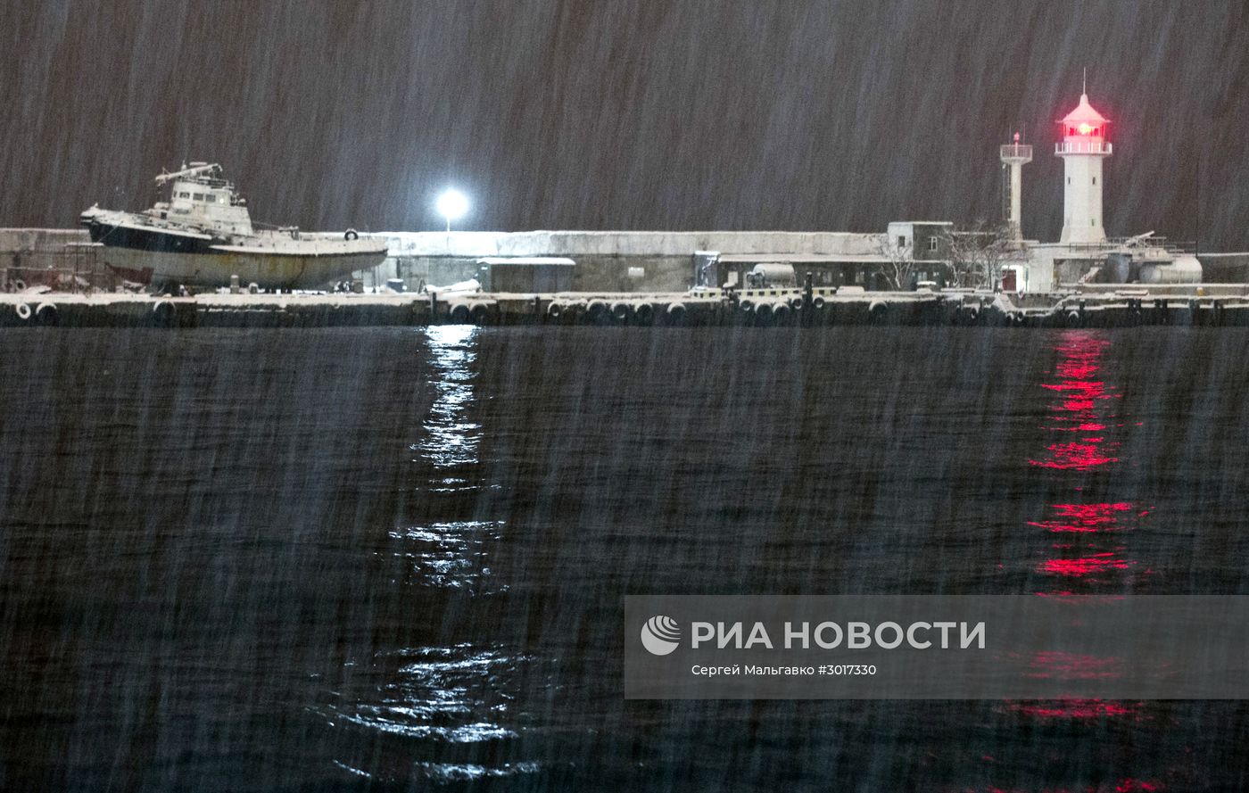 Снегопад в Ялте