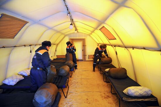 Пункт обогрева МЧС в Ростовской области