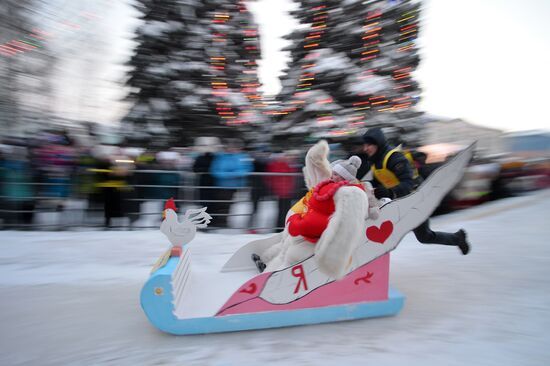 Фестиваль креативных санок "SunnyФЕСТ" в Татарстане