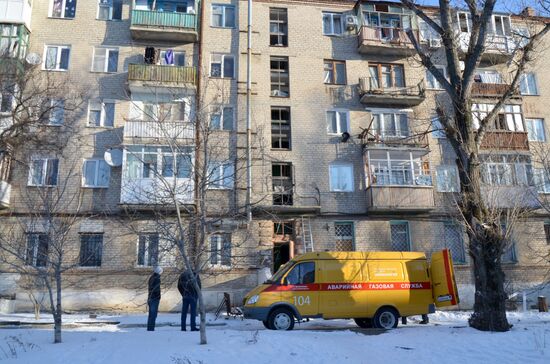 Последствия обстрелов в Донецкой области