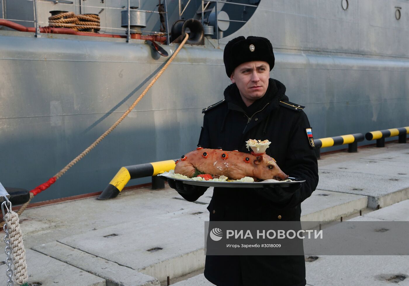 Торжественная встреча большого десантного корабля "Александр Шабалин"