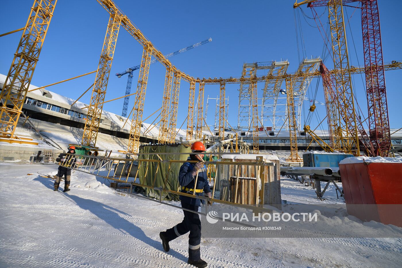 Строительство стадиона "Мордовия Арена"