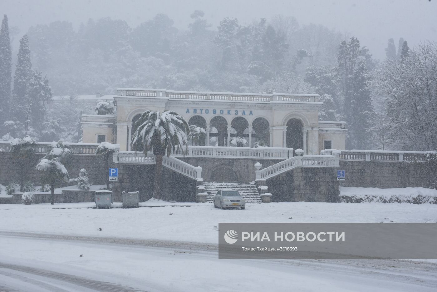 Зима в Абхазии