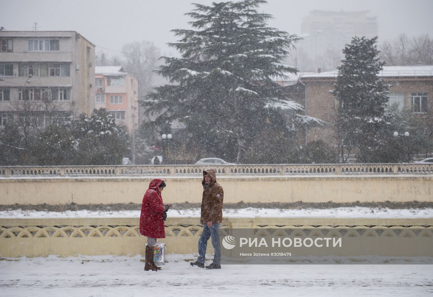 Снегопад в Сочи