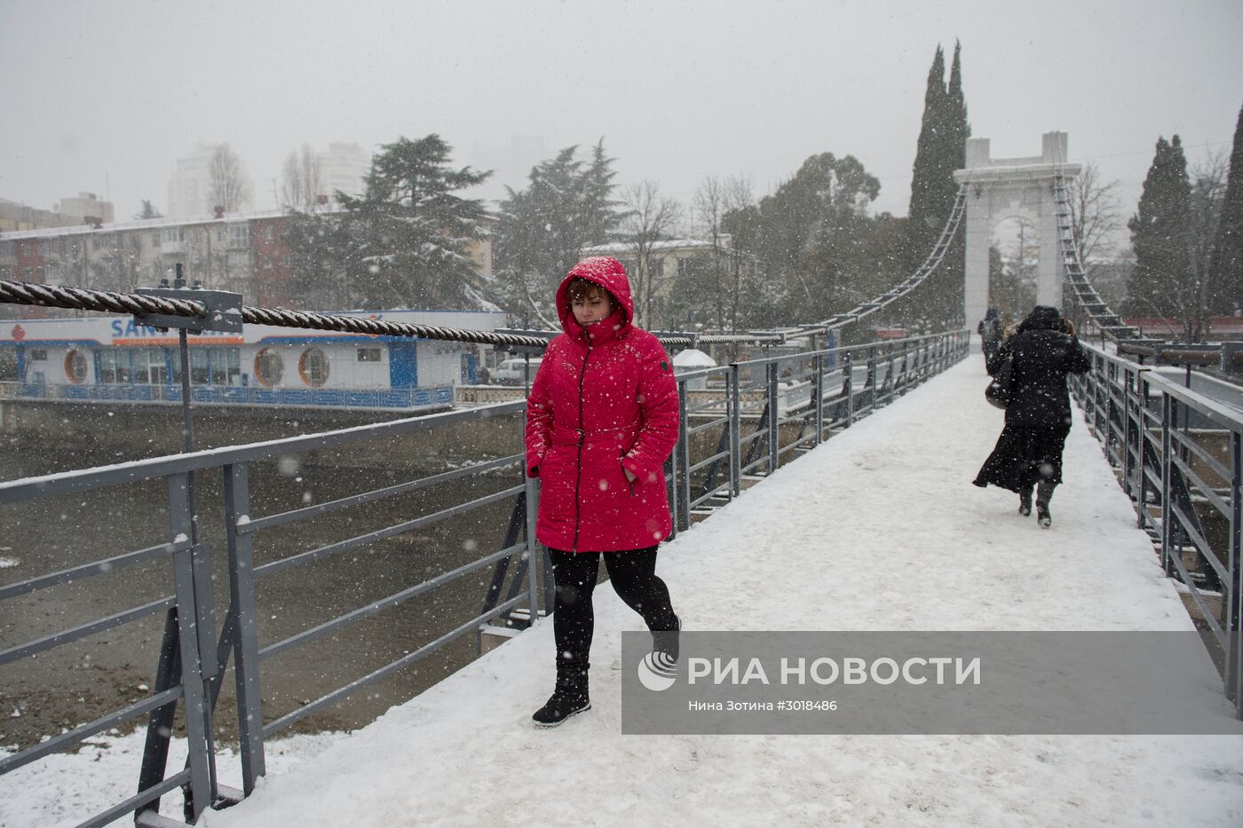 Снегопад в Сочи