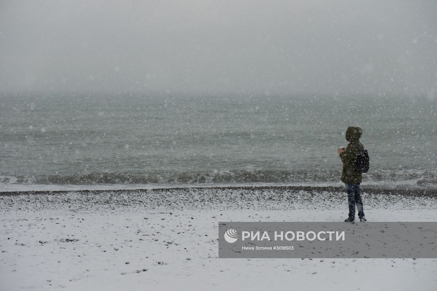 Снегопад в Сочи