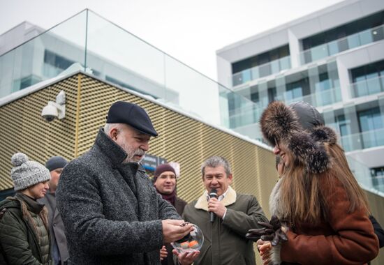 Церемония вручения ключей первым резидентам иннограда "Сколково"