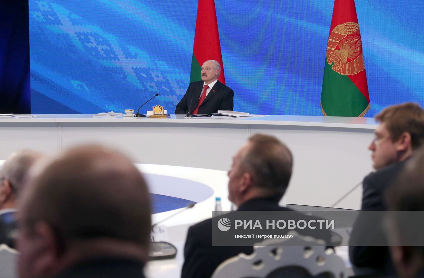 Пресс-конференция президента Белоруссии А. Лукашенко в Минске