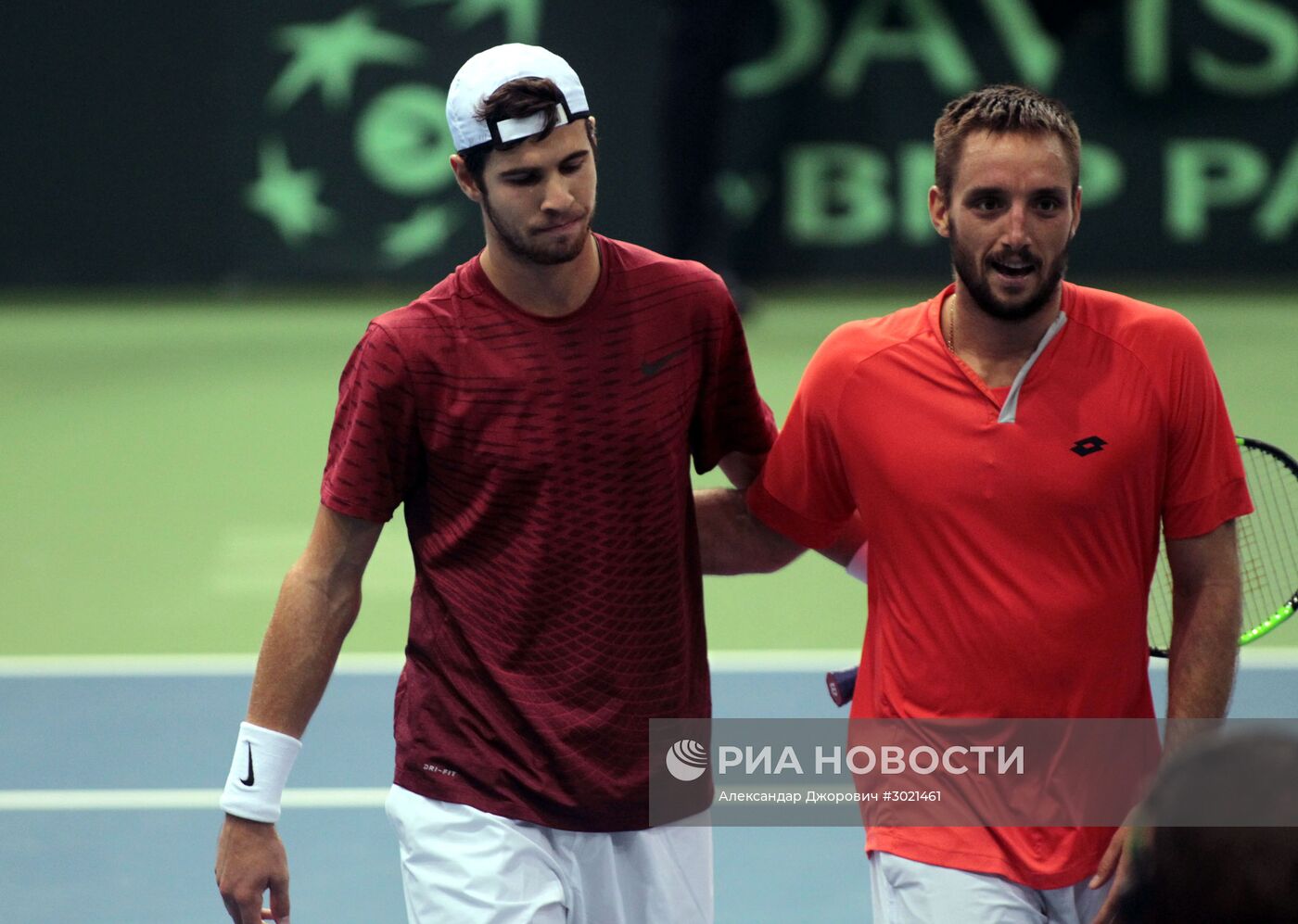 Теннис. Кубок Дэвиса. Матч Сербия - Россия. Первый день