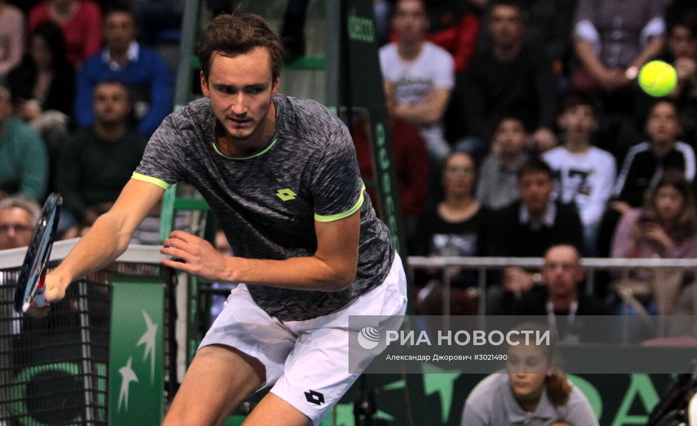 Теннис. Кубок Дэвиса. Матч Сербия - Россия. Первый день