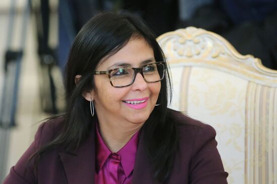 Встреча глав МИД РФ и Венесуэлы С. Лаврова и Д. Родригес