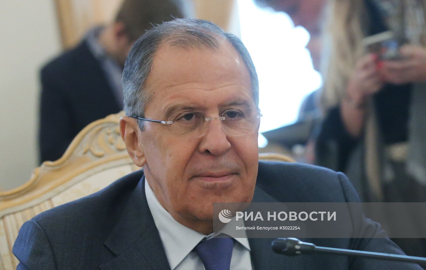 Встреча глав МИД РФ и Венесуэлы С. Лаврова и Д. Родригес