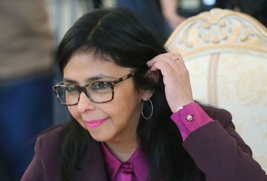 Встреча глав МИД РФ и Венесуэлы С. Лаврова и Д. Родригес