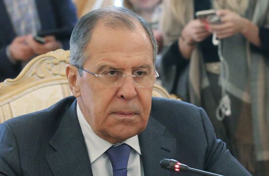 Встреча глав МИД РФ и Венесуэлы С. Лаврова и Д. Родригес