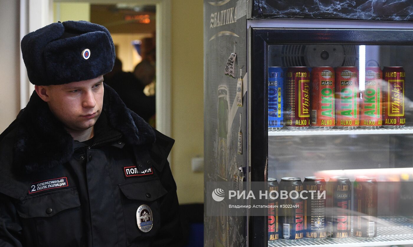 Рейд по выявлению контрафактного алкоголя в Москве