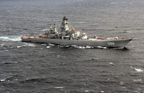 Дальний морской поход отряда боевых кораблей Северного флота РФ