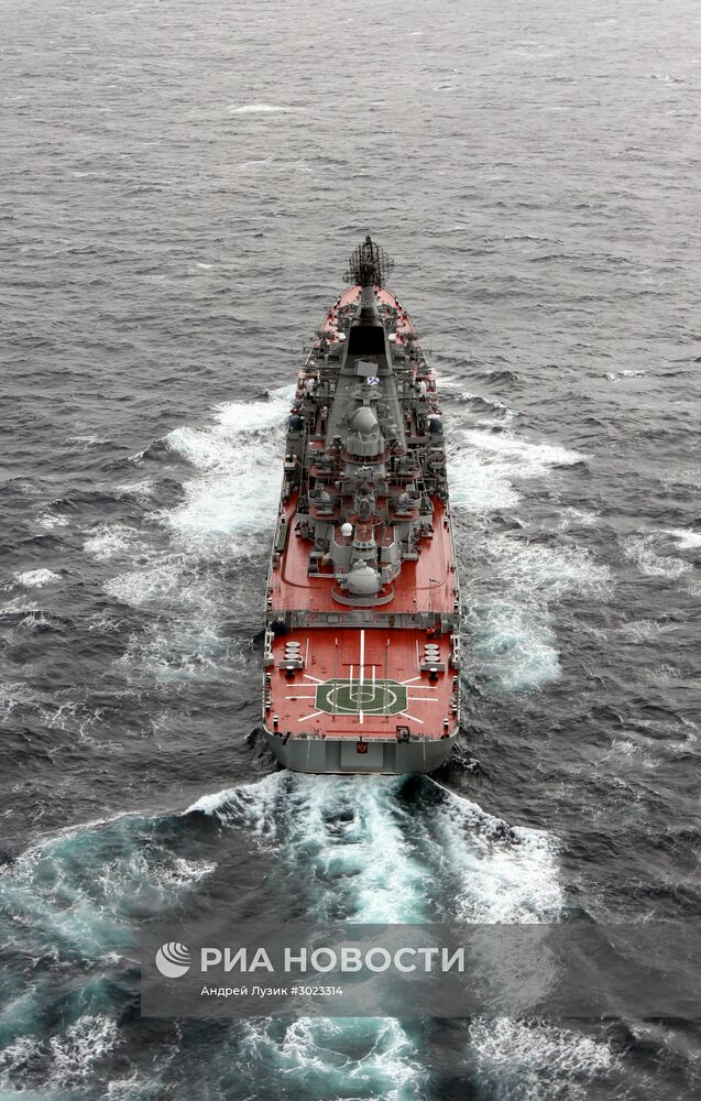 Дальний морской поход отряда боевых кораблей Северного флота РФ