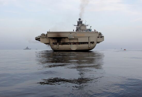 Дальний морской поход отряда боевых кораблей Северного флота РФ