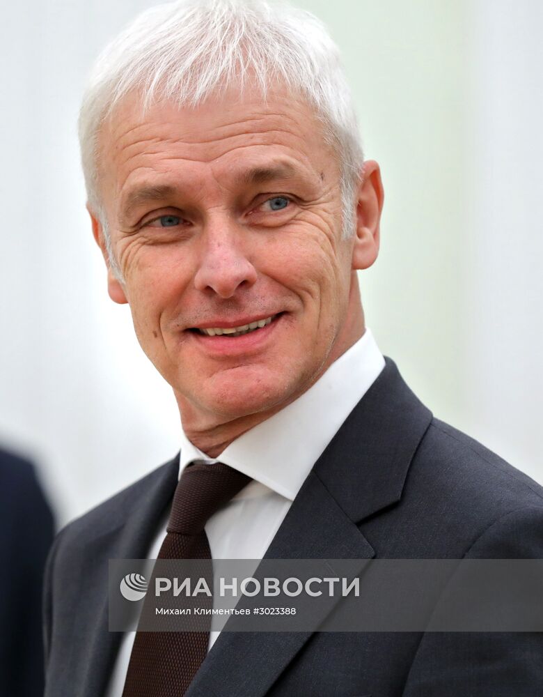 Президент РФ В. Путин встретился с председателем правления Volkswagen AG М. Мюллером