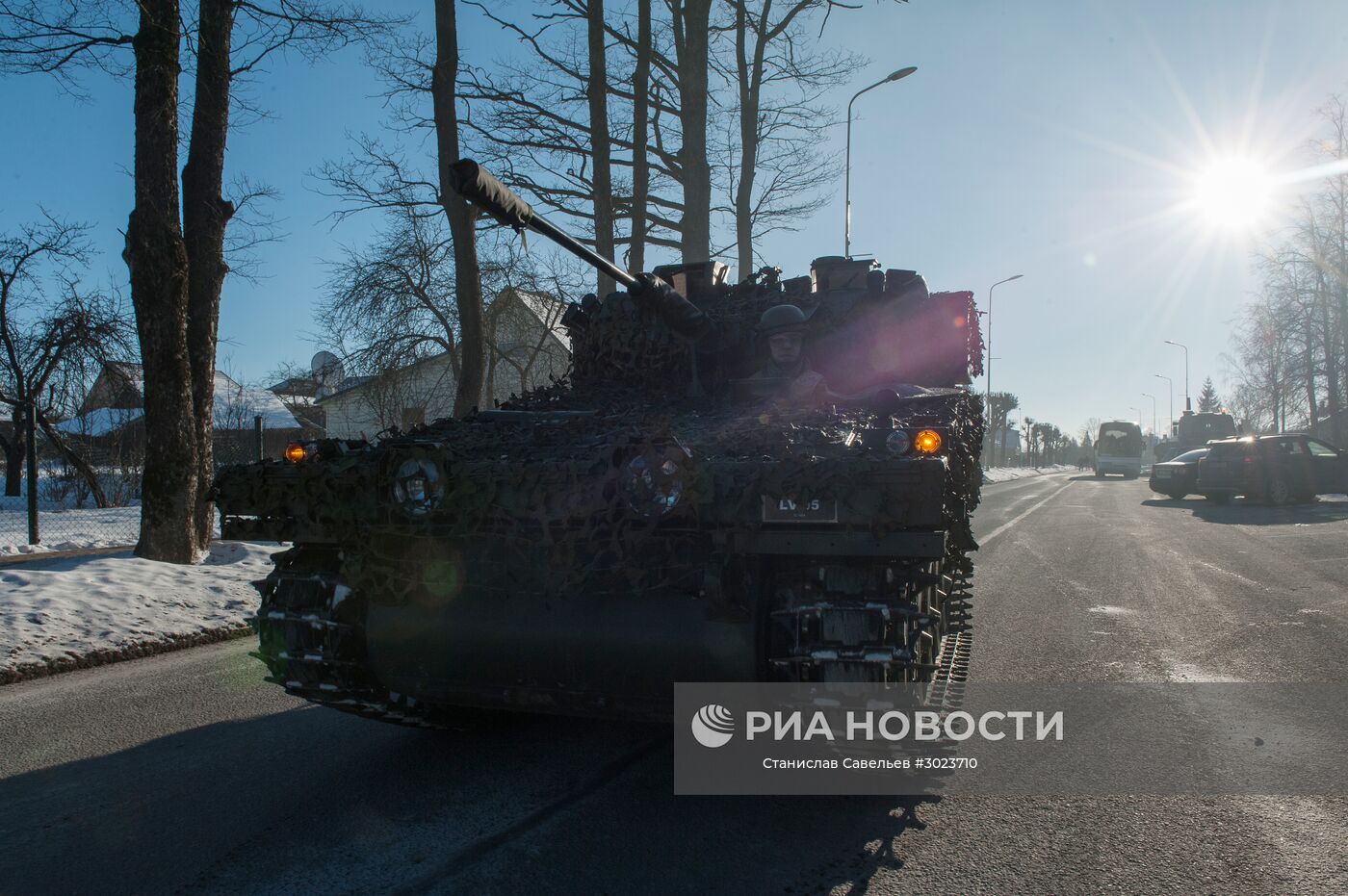 Демонстрация военной техники НАТО в Латвии