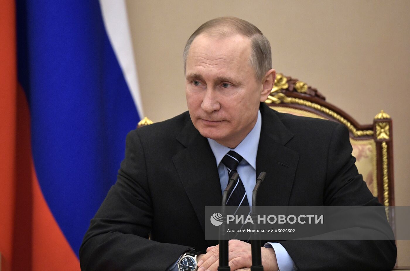 Президент РФ В. Путин провел заседание Совбеза РФ