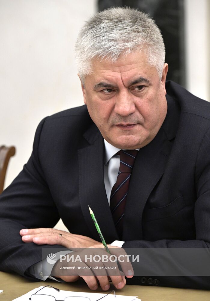 Президент РФ В. Путин провел заседание Совбеза РФ