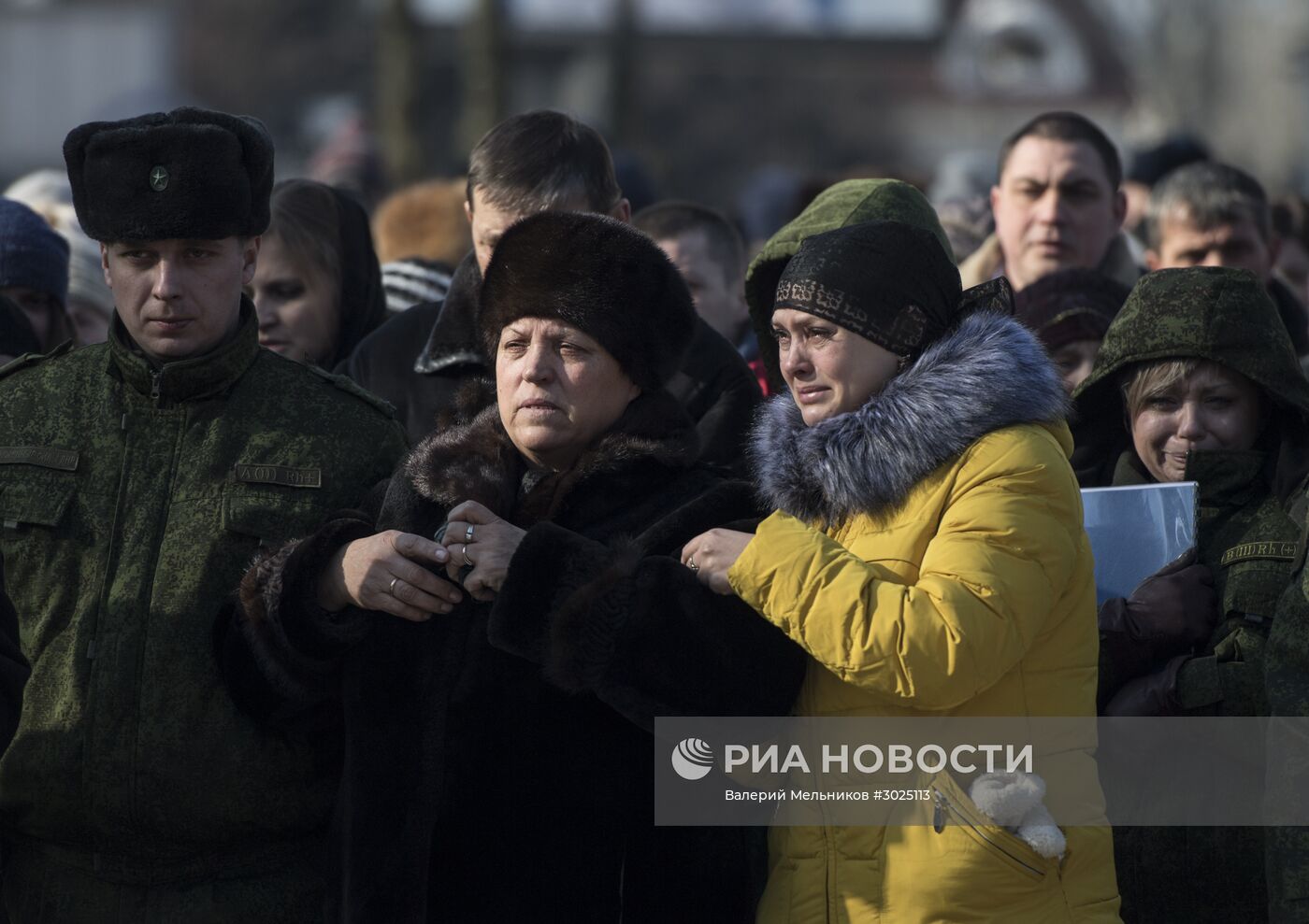 Прощание с командиром батальона "Сомали" М. Толстых ("Гиви") в Донецке