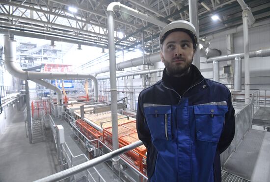 Открытие завода по производству OSB-плит "Талион Арбор" в Тверской области