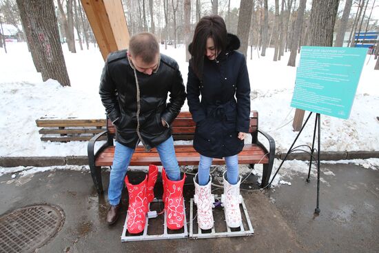 Электроваленки для влюбленных установили в парке "Сокольники"