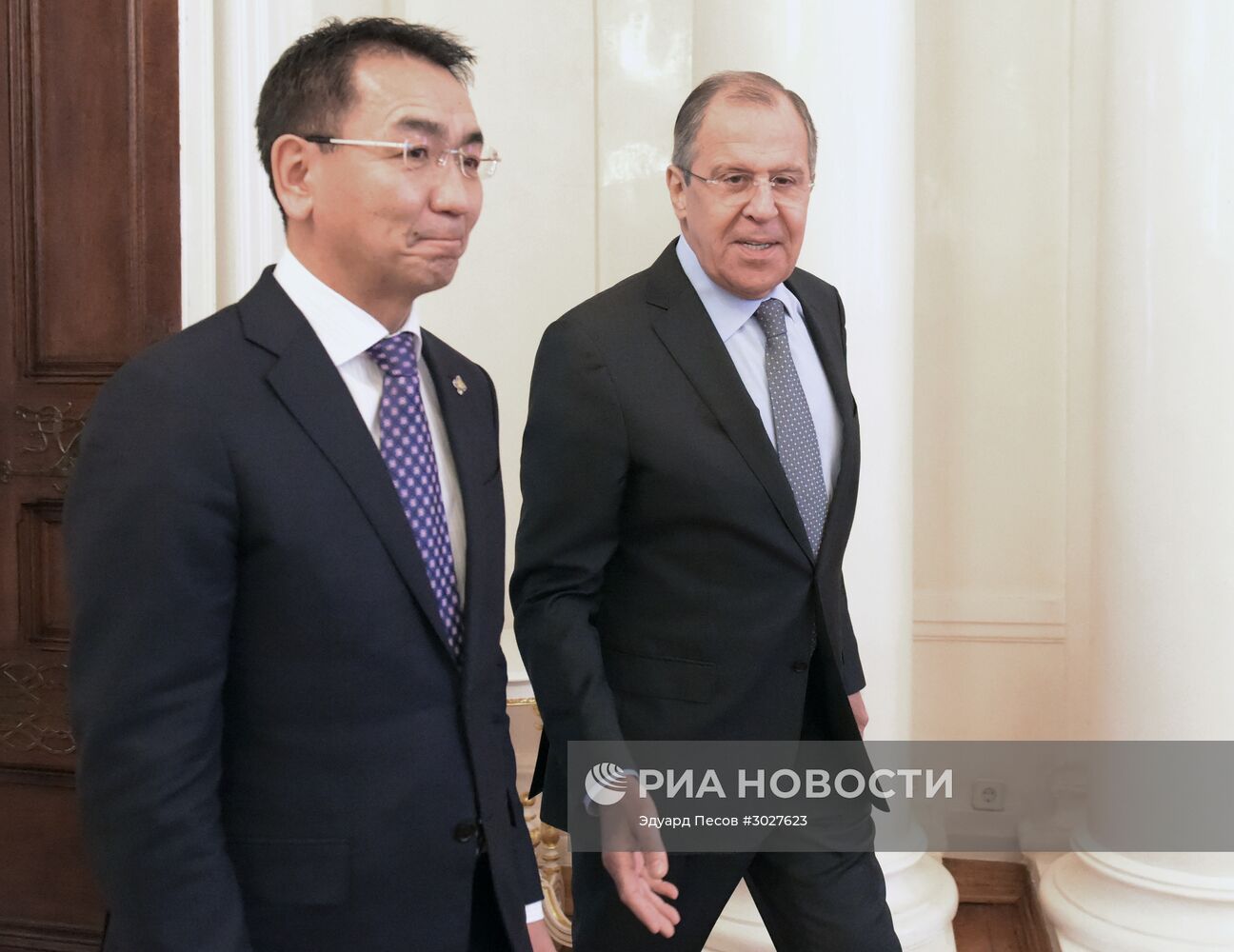Встреча главы МИД РФ С.Лаврова с министром внешних сношений Монголии Ц.Мунх-Оргилом