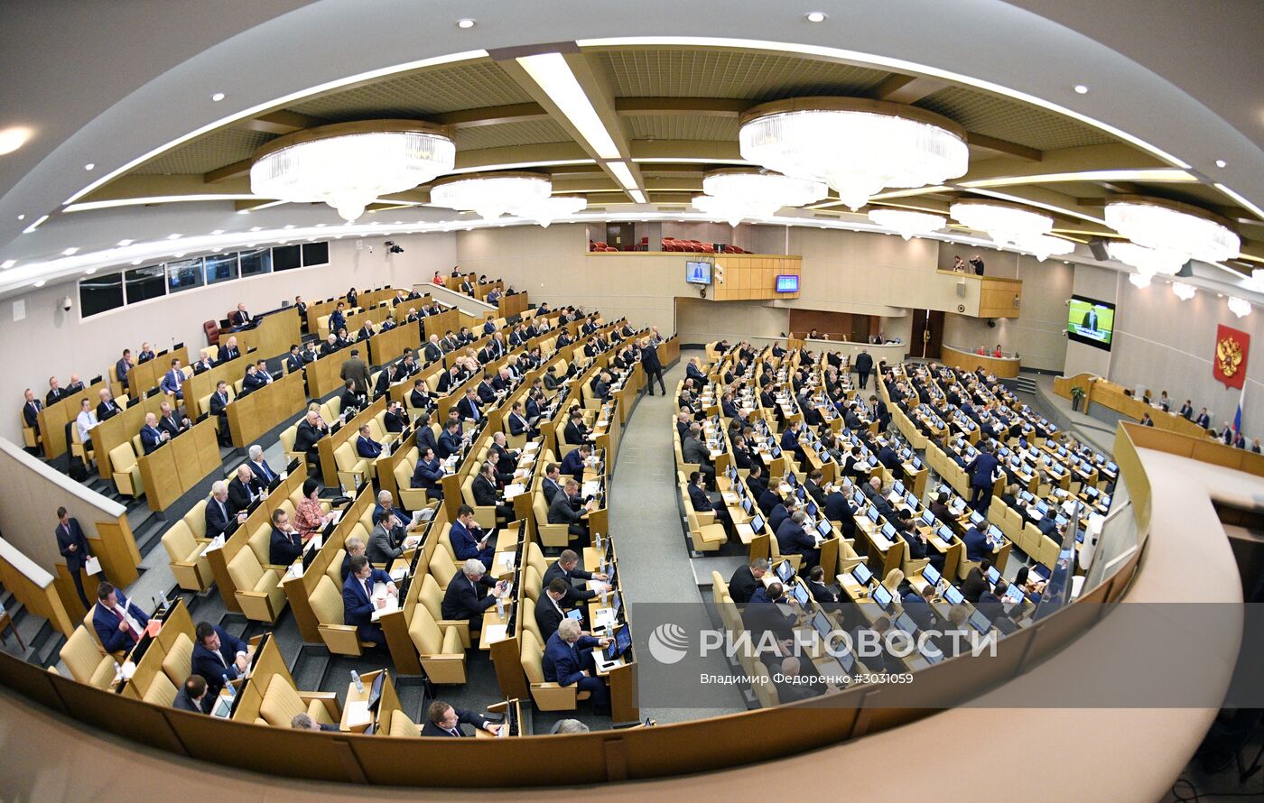 Пленарное заседание Госдумы РФ