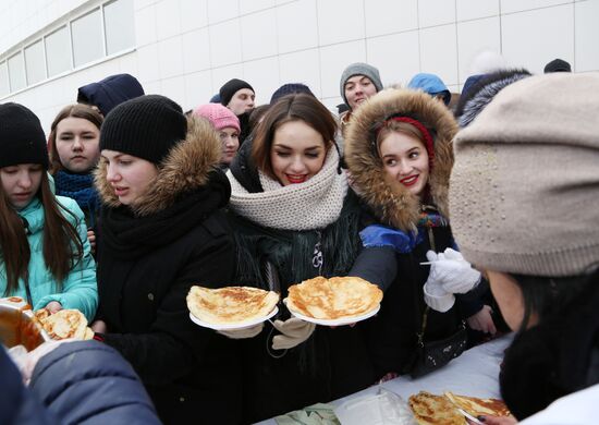 Массовое масленичное гуляние "Блинно-сырное веселье" в Белгороде