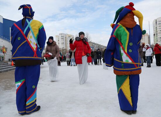 Массовое масленичное гуляние "Блинно-сырное веселье" в Белгороде